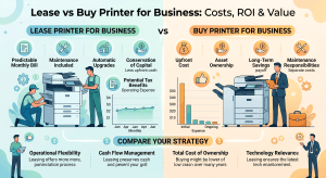 Read more about the article Lease vs Buy Printer for Business: Costs, ROI & Value